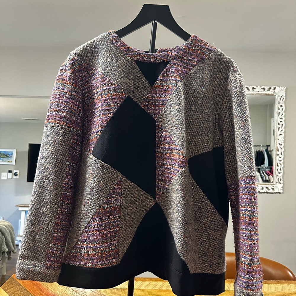 J. Crew Collection Multicolor Tweed Sweater